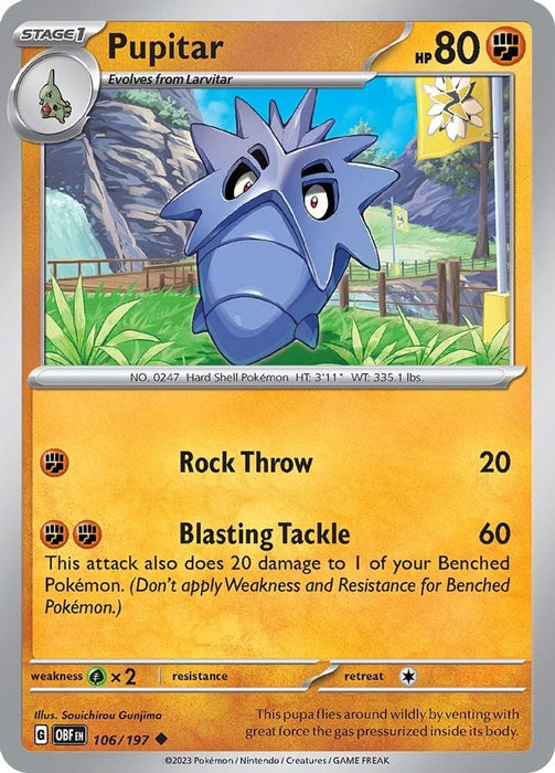 Pupitar (#106/197) (SV03: Obsidian Flames)