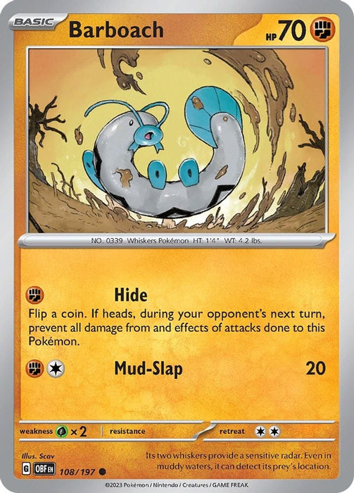 Barboach (#108/197) (SV03: Obsidian Flames)