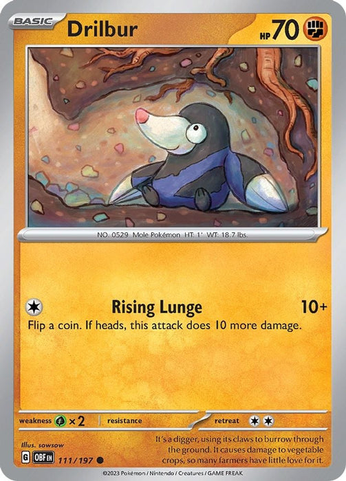 Drilbur (#111/197) (SV03: Obsidian Flames)
