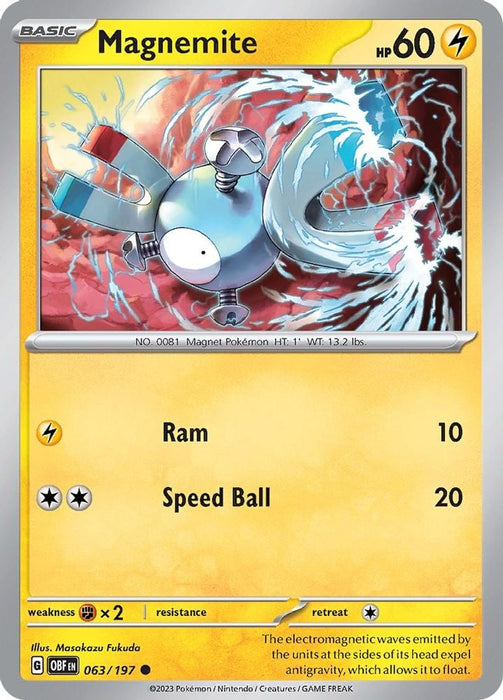 Magnemite (#063/197) (SV03: Obsidian Flames)