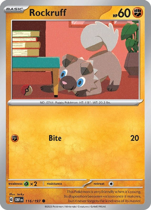 Rockruff (#116/197) (SV03: Obsidian Flames)