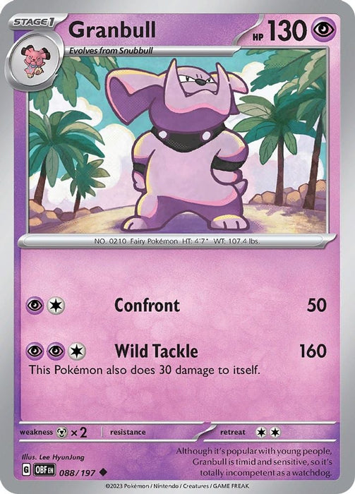 Granbull (#088/197) (SV03: Obsidian Flames) Near Mint Reverse Holofoil