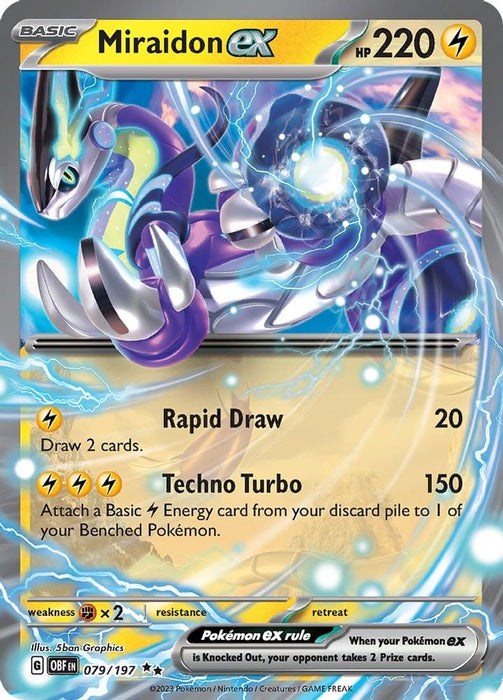 Miraidon ex (#079/197) (SV03: Obsidian Flames) Near Mint Holofoil