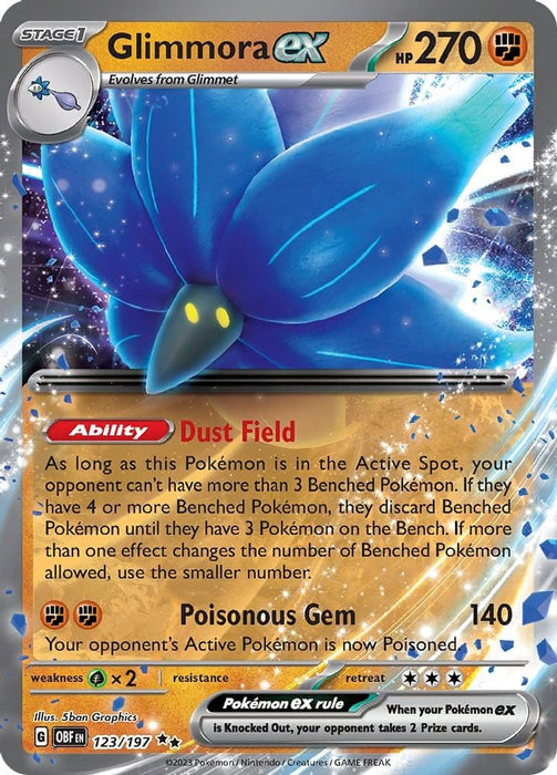 Glimmora ex (#123/197) (SV03: Obsidian Flames) Near Mint Holofoil