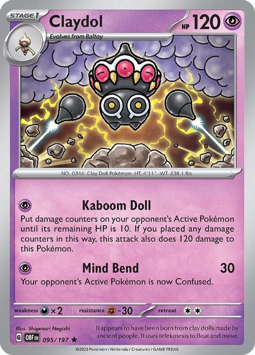 Claydol (#095/197) (SV03: Obsidian Flames)
