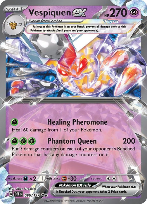 Vespiquen ex (#096/197) (SV03: Obsidian Flames)