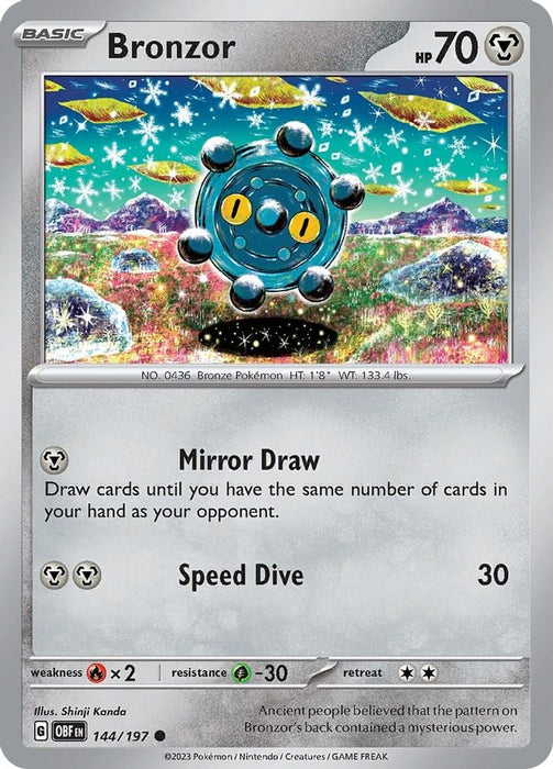 Bronzor (#144/197) (SV03: Obsidian Flames)