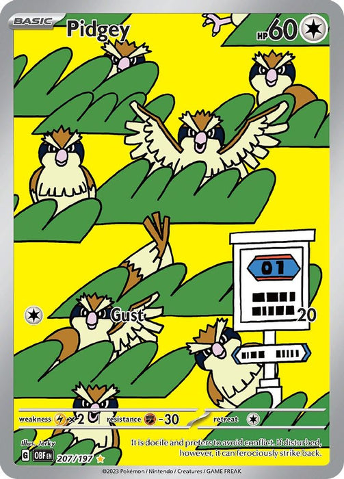 Pidgey - 207/197 (#207/197) (SV03: Obsidian Flames) Near Mint Holofoil