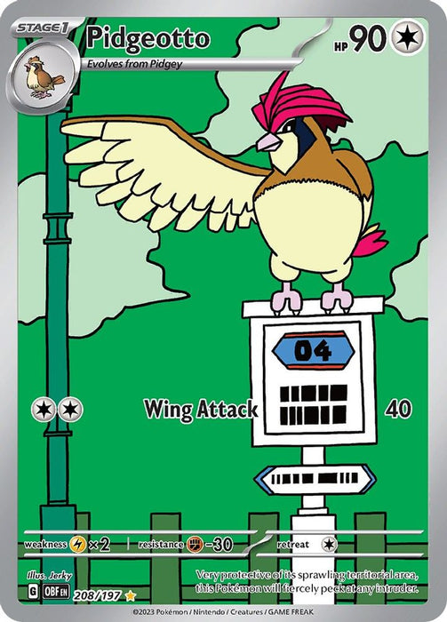 Pidgeotto - 208/197 (#208/197) (SV03: Obsidian Flames) Near Mint Holofoil