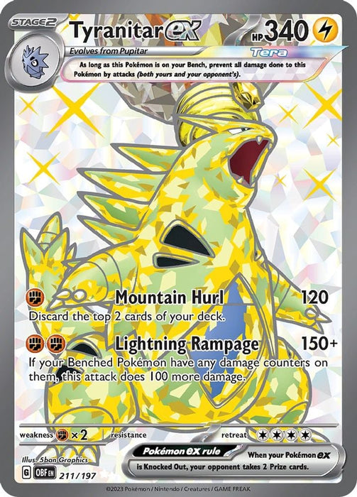 Tyranitar ex 211 197 (#211/197) (SV03: Obsidian Flames)