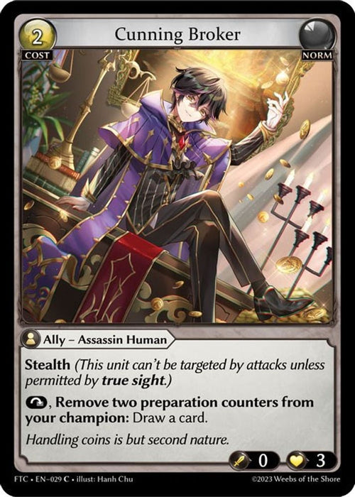 Cunning Broker (#029) (Fractured Crown) Near Mint Foil