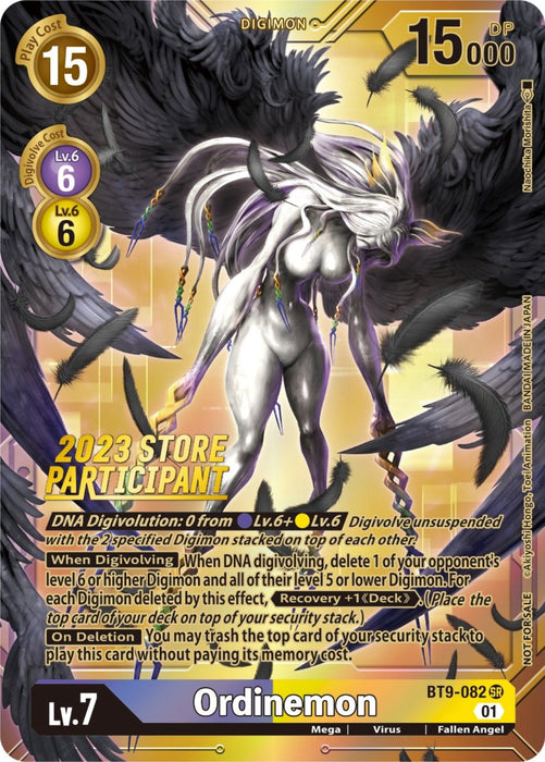 Image for Ordinemon (2023 Store Participant) (BT9-082 SR) - Digimon Card Game