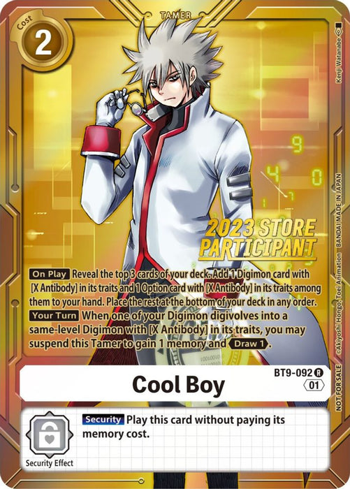 Cool Boy (2023 Store Participant) (#BT9-092 R) (X Record) Near Mint Foil