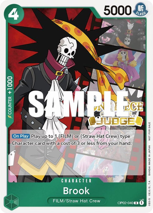Brook (Judge Pack Vol. 2) (#OP02-040) (One Piece Promotion Cards) Near Mint Foil