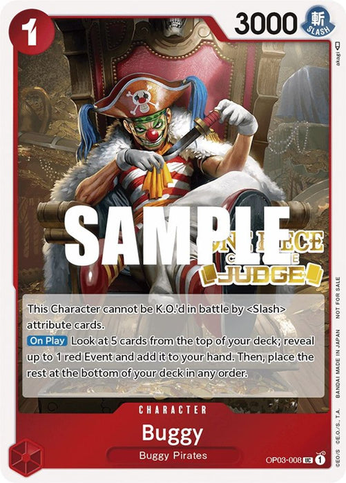 Buggy (Judge Pack Vol. 2) (#OP03-008) (One Piece Promotion Cards) Near Mint Foil
