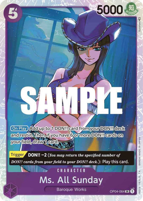 Ms. All Sunday (#OP04-064) (Kingdoms of Intrigue) Near Mint Foil