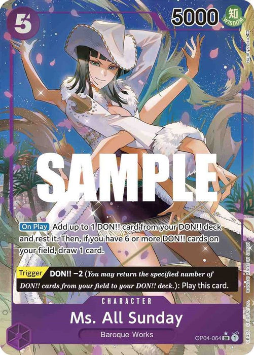Ms. All Sunday (Alternate Art) (#OP04-064) (Kingdoms of Intrigue) Near Mint Foil