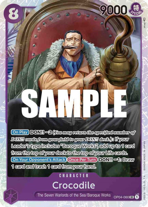 Crocodile (060) (#OP04-060) (Kingdoms of Intrigue) Near Mint Foil