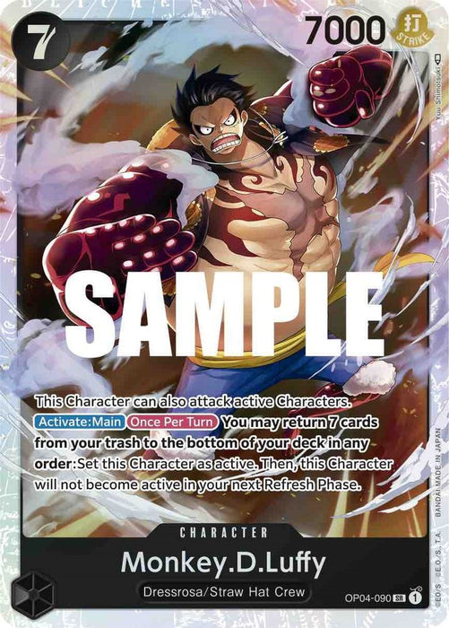 Monkey.D.Luffy (090) (#OP04-090) (Kingdoms of Intrigue) Near Mint Foil