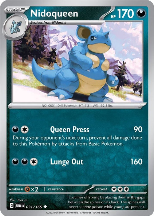 Nidoqueen (#031/165) (SV: Scarlet & Violet 151)