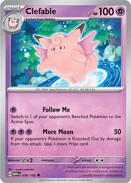 Clefable (#036/165) (SV: Scarlet & Violet 151)