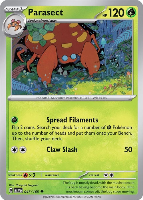 Parasect (#047/165) (SV: Scarlet & Violet 151)