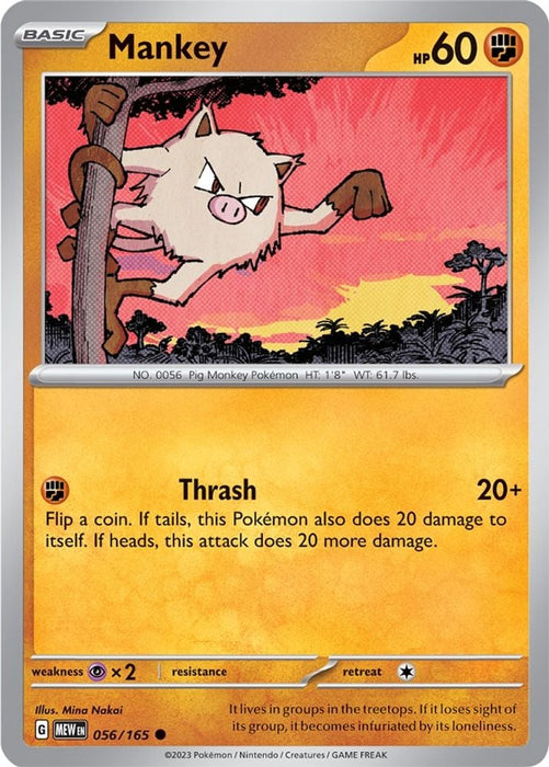 Mankey (#056/165) (SV: Scarlet & Violet 151)
