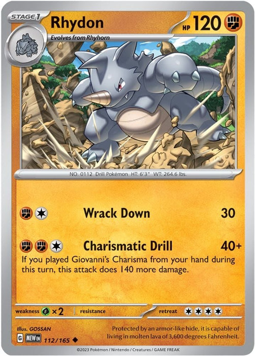 Rhydon (#112/165) (SV: Scarlet & Violet 151)