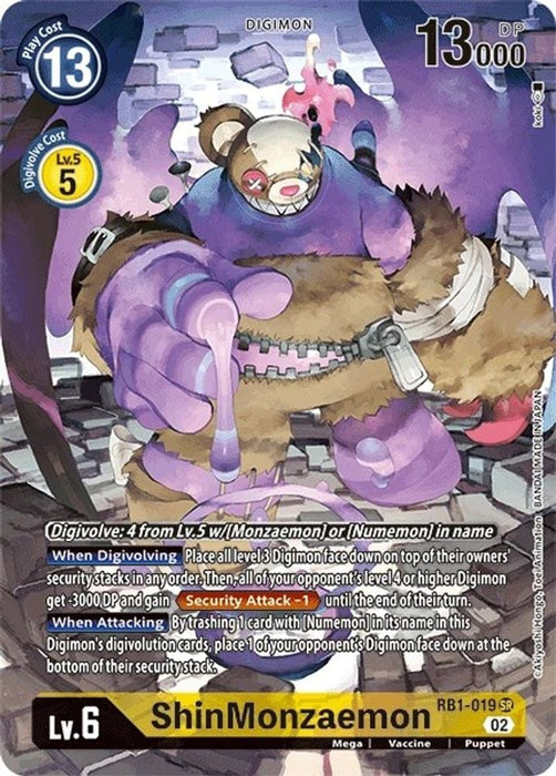 ShinMonzaemon (Textured Alternate Art) (#RB1-019 SR) (Resurgence Booster) Near Mint Foil