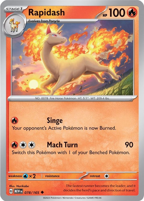 Rapidash (#078/165) (SV: Scarlet & Violet 151)