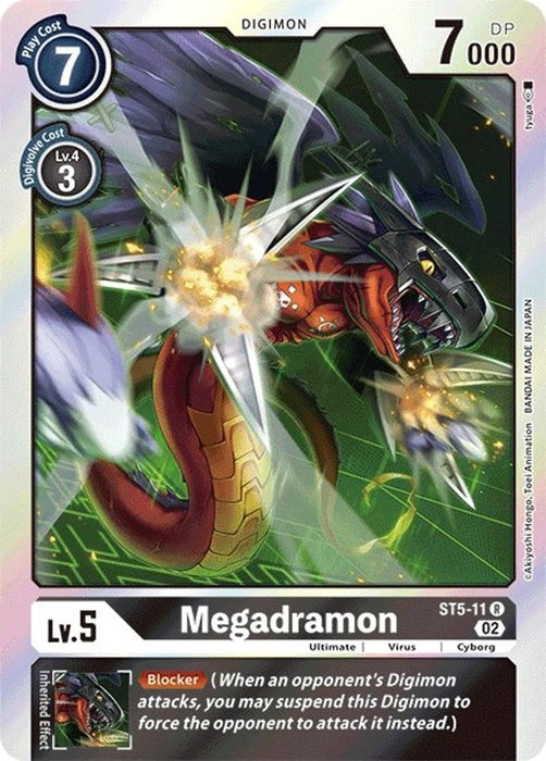 Megadramon (Resurgence Booster Reprint) (#ST5-11 R) (Resurgence Booster) Near Mint Foil