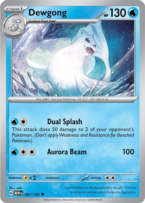 Dewgong (#087/165) (SV: Scarlet & Violet 151)