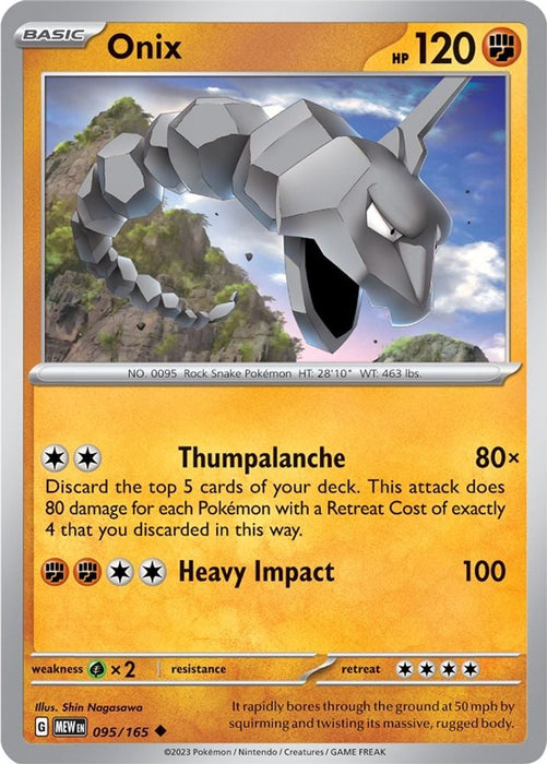 Onix (#095/165) (SV: Scarlet & Violet 151)
