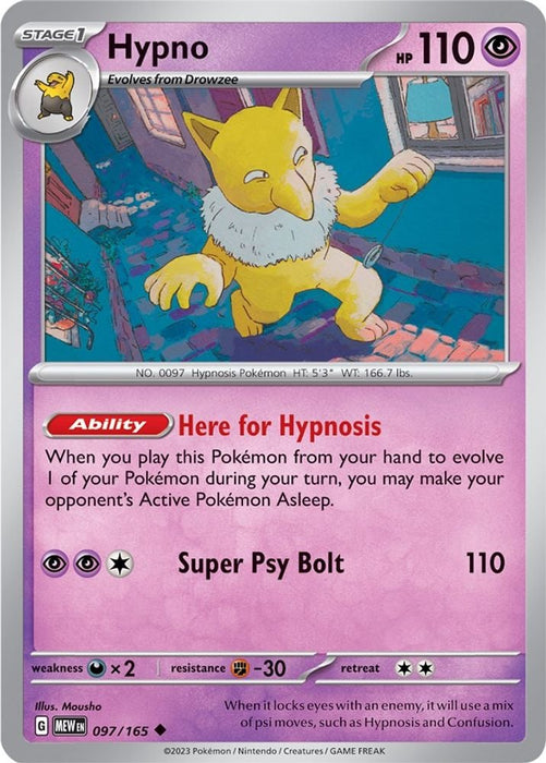 Hypno (#097/165) (SV: Scarlet & Violet 151)