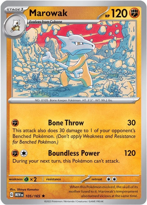 Marowak (#105/165) (SV: Scarlet & Violet 151)