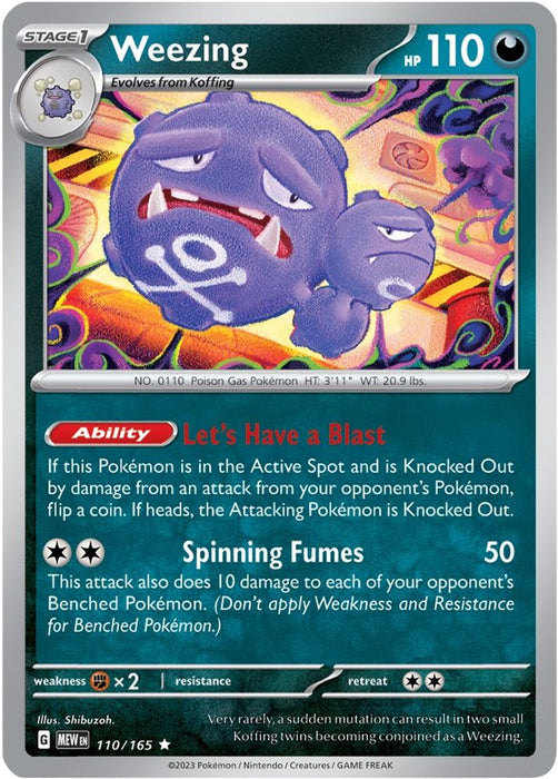 Weezing (#110/165) (SV: Scarlet & Violet 151) Near Mint Reverse Holofoil