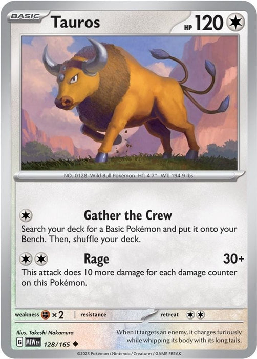 Tauros (#128/165) (SV: Scarlet & Violet 151)