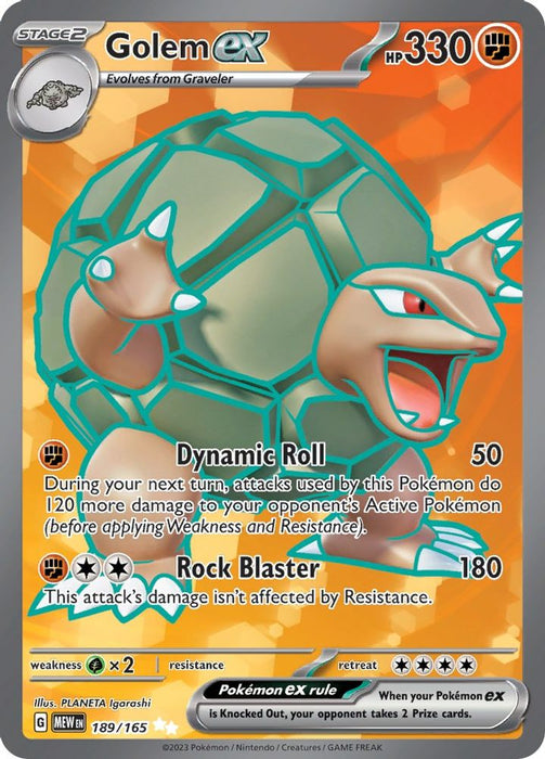 Golem ex 189 165 (#189/165) (SV: Scarlet & Violet 151) Near Mint Holofoil