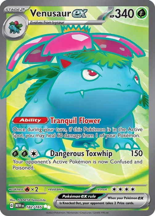 Venusaur ex 182 165 (#182/165) (SV: Scarlet & Violet 151) Near Mint Holofoil