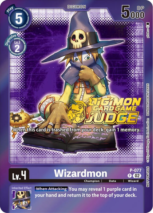 Wizardmon - P-077 (Judge Pack 4) (#P-077 P) (Digimon Promotion Cards) Near Mint Foil