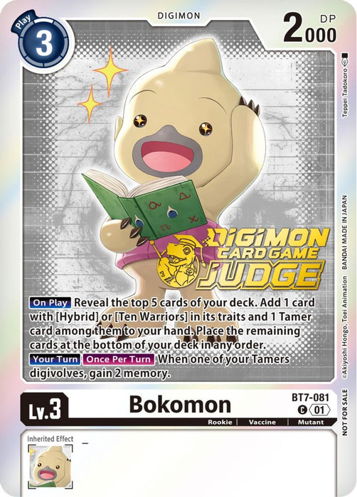 Bokomon - BT7-081 (Judge Pack 4) (#BT7-081 C) (Next Adventure) Near Mint Foil
