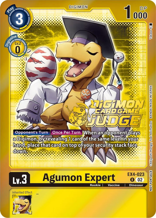Agumon Expert - EX4-023 (Judge Pack 4) (#EX4-023 R) (Alternative Being Booster) Near Mint Foil