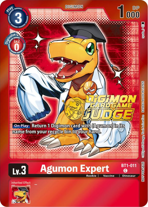 Agumon Expert - BT1-011 (Judge Pack 4) (#BT1-011 C) (Release Special Booster 1.0) Near Mint Foil