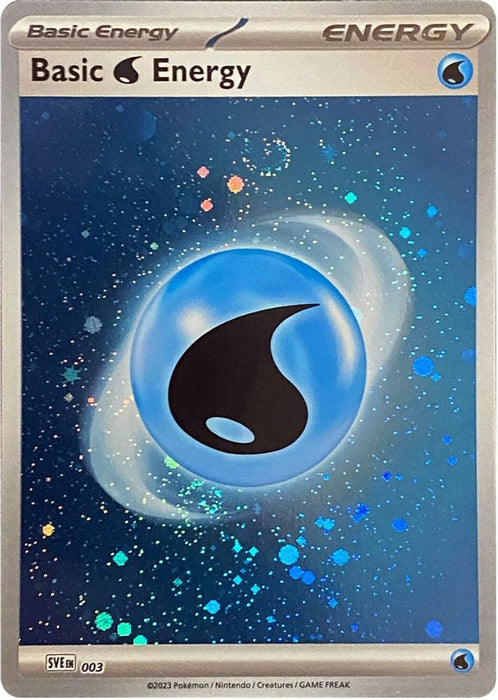 Basic Water Energy (Cosmos Holo) (#003) (SVE: Scarlet & Violet Energies) Near Mint Holofoil