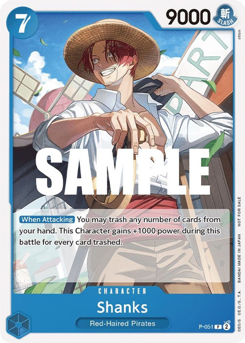 Shanks (Sealed Battle Kit Vol. 1) (#P-051) (One Piece Promotion Cards) Near Mint