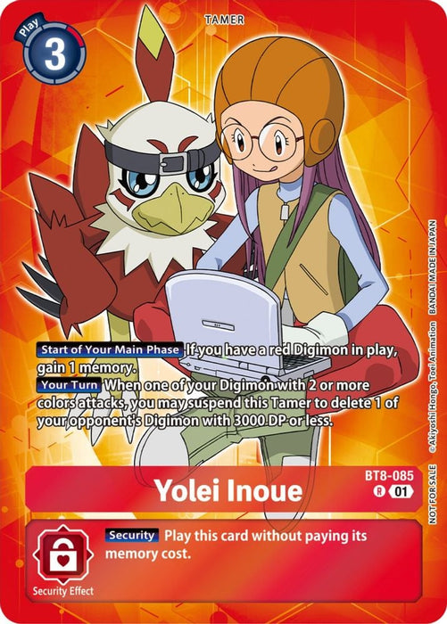 Yolei Inoue (Tamer Party Pack -The Beginning-) (#BT8-085 R) (New Awakening) Near Mint Foil