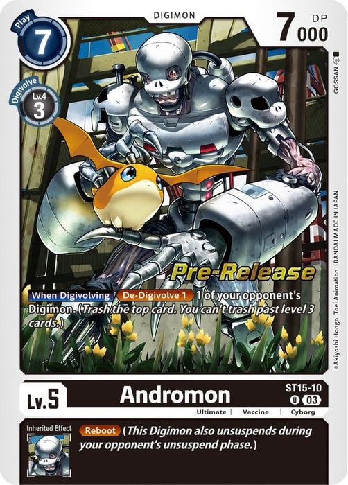 Andromon (#ST15-10 U) (Starter Deck 15: Dragon of Courage Pre-Release Cards) Near Mint Foil