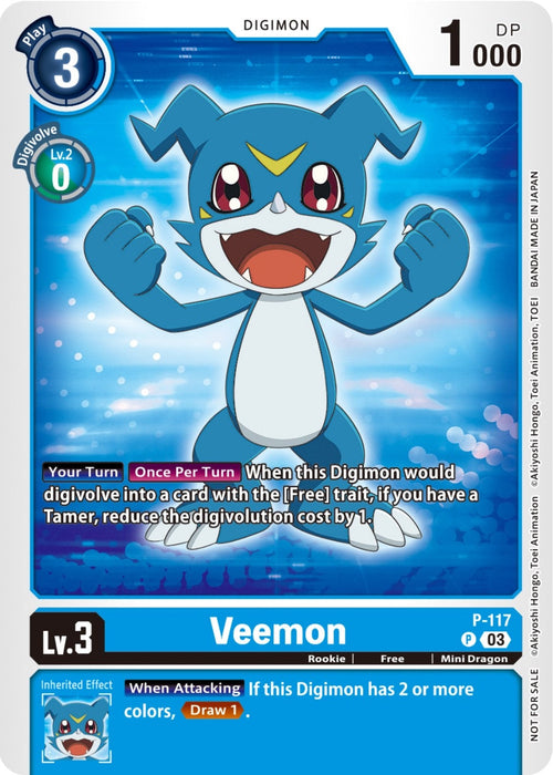Image for Veemon - P-117 (NYCC 2023 Demo Deck) (P-117 P) - Digimon Card Game