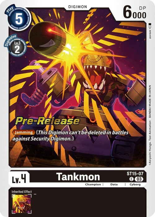 Tankmon (#ST15-07 C) (Starter Deck 15: Dragon of Courage Pre-Release Cards) Near Mint Foil
