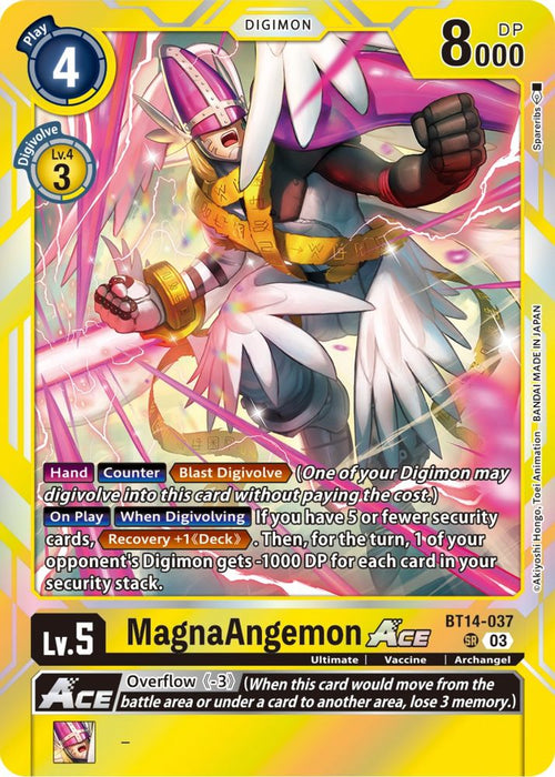 MagnaAngemon ACE (#BT14-037 SR) (Blast Ace) Near Mint Foil